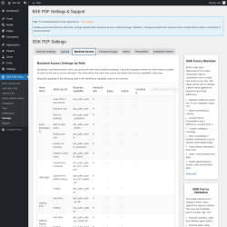 Page screenshot: BSK PDF Mngr → Settings → Backend Access