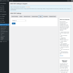 Page screenshot: BSK PDF Mngr → Settings → Styles