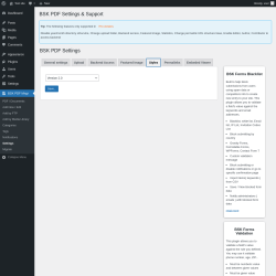 Page screenshot: BSK PDF Mngr → Settings → Styles