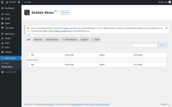 Page screenshot: Wow Plugins → Bubble Menu