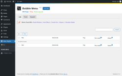 Page screenshot: Wow Plugins → Bubble Menu