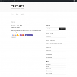 Page screenshot: Test site &ndash; Just another WordPress site