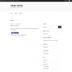 Page screenshot: Test site &ndash; Just another WordPress site