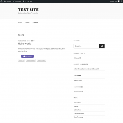 Page screenshot: Test site &ndash; Just another WordPress site