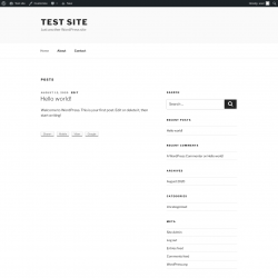 Page screenshot: Test site &ndash; Just another WordPress site