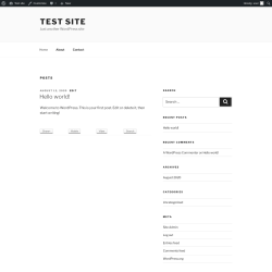 Page screenshot: Test site &ndash; Just another WordPress site
