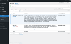 Page screenshot: Plugins &lsaquo; Test site &mdash; WordPress