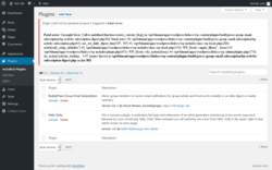 Page screenshot: Plugins ‹ Test site — WordPress