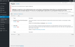 Page screenshot: Plugins ‹ Test site — WordPress