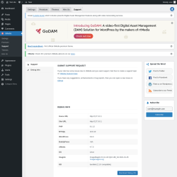 Page screenshot: rtMedia → Support