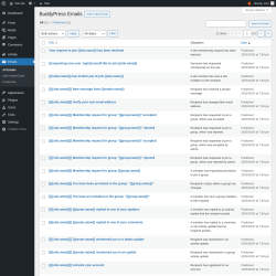 Page screenshot: Emails