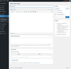 Page screenshot: Emails &rarr; Add a New Email