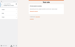 Page screenshot: Emails &rarr; Customize