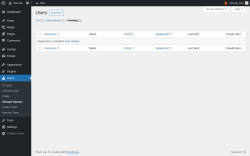 Page screenshot: Users &rarr; Manage Signups