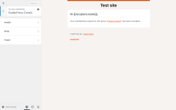 Page screenshot: Emails → Customize