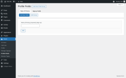 Page screenshot: Users → Profile Fields