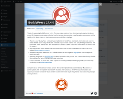 Page screenshot: BuddyPress Components ‹ Test site — WordPress