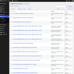 Page screenshot: Emails