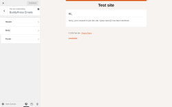 Page screenshot: Emails &rarr; Customize
