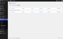 Page screenshot: Users &rarr; Manage Signups
