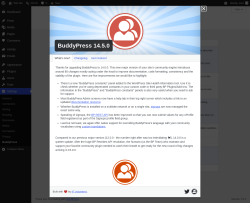 Page screenshot: BuddyPress Components &lsaquo; Test site &mdash; WordPress