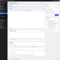 Page screenshot: Emails &rarr; Add a New Email