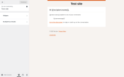Page screenshot: Emails &rarr; Customize