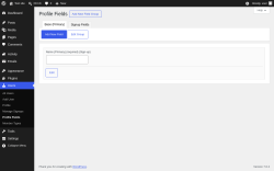 Page screenshot: Users &rarr; Profile Fields