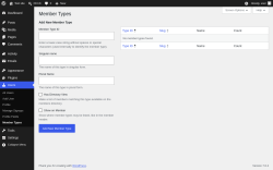 Page screenshot: Users &rarr; Member Types