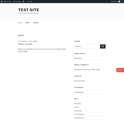 Page screenshot: Test site &ndash; Just another WordPress site
