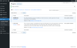Page screenshot: Plugins ‹ Test site — WordPress