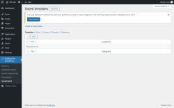 Page screenshot: Builderall for WordPress → Saved Items