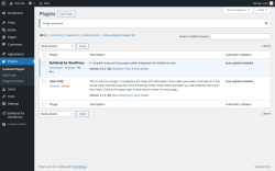 Page screenshot: Plugins ‹ Test site — WordPress