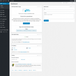 Page screenshot: Dashboard ‹ Test site — WordPress