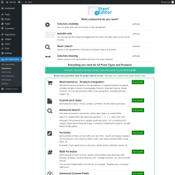 Page screenshot: WP Sheet Editor → Extensions