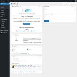 Page screenshot: Dashboard ‹ Test site — WordPress