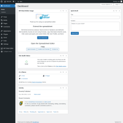 Page screenshot: Dashboard ‹ Test site — WordPress