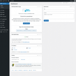 Page screenshot: Dashboard ‹ Test site — WordPress