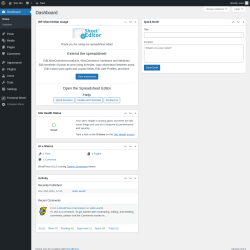Page screenshot: Dashboard ‹ Test site — WordPress