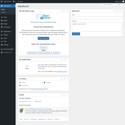 Page screenshot: Dashboard ‹ Test site — WordPress