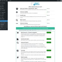 Page screenshot: WP Sheet Editor → Extensions