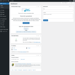 Page screenshot: Dashboard ‹ Test site — WordPress