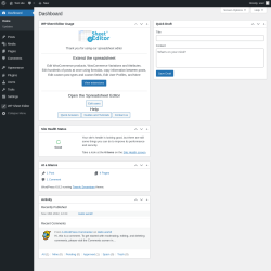 Page screenshot: Dashboard ‹ Test site — WordPress