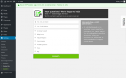 Page screenshot: Settings → Contact Us