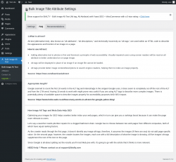 Page screenshot: Bulk Image Alt Text → FAQ