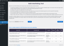 Page screenshot: Bulk Interlinking Tool