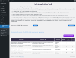 Page screenshot: Bulk Interlinking Tool