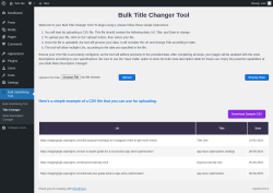 Page screenshot: Bulk Interlinking Tool &rarr; Title Changer