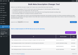 Page screenshot: Bulk Interlinking Tool &rarr; Meta Description Changer