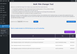 Page screenshot: Bulk Interlinking Tool &rarr; Title Changer